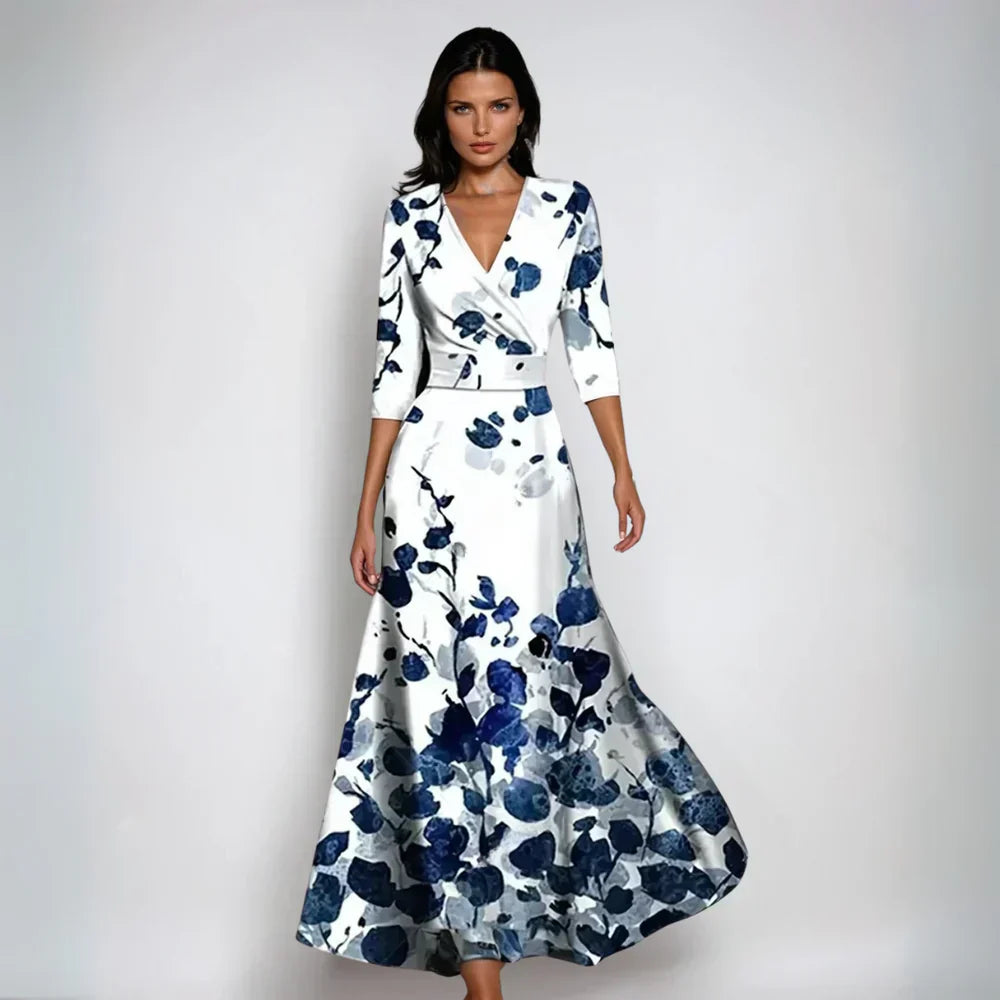 Irene | Abito a Portafoglio Floreale Elegante