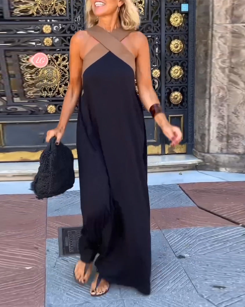 SIENNA | Abito Elegante con Schiena Scoperta e Collo Incrociato alla Moda
